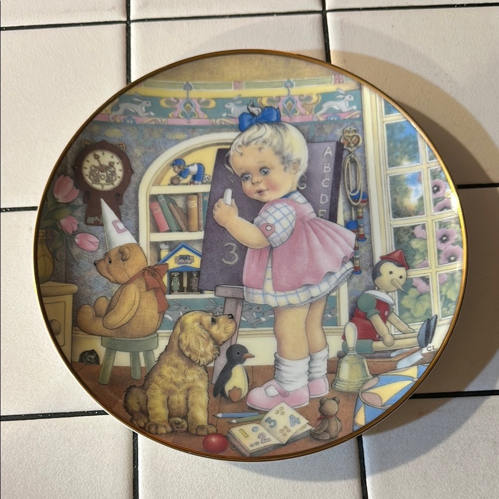 1982 Carol Lawson Plate Teachers Pet by Carol Lawson